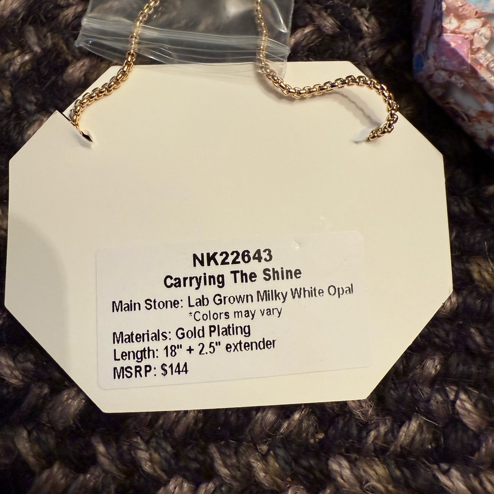 Bomb Party 2025 October Birthday necklace Carrying the Shine NWT - Picture 3 of 4